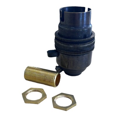 Jeani Messing Lampenfassung Tischlampe Set B22 Bajonettverschluss 1/2'' Gewindestange & Muttern