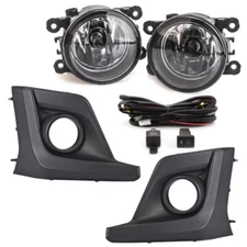 Set Fog Light Driving Lamp & Cover Bezel Wiring Kit For Subaru Crosstrek 2018-20