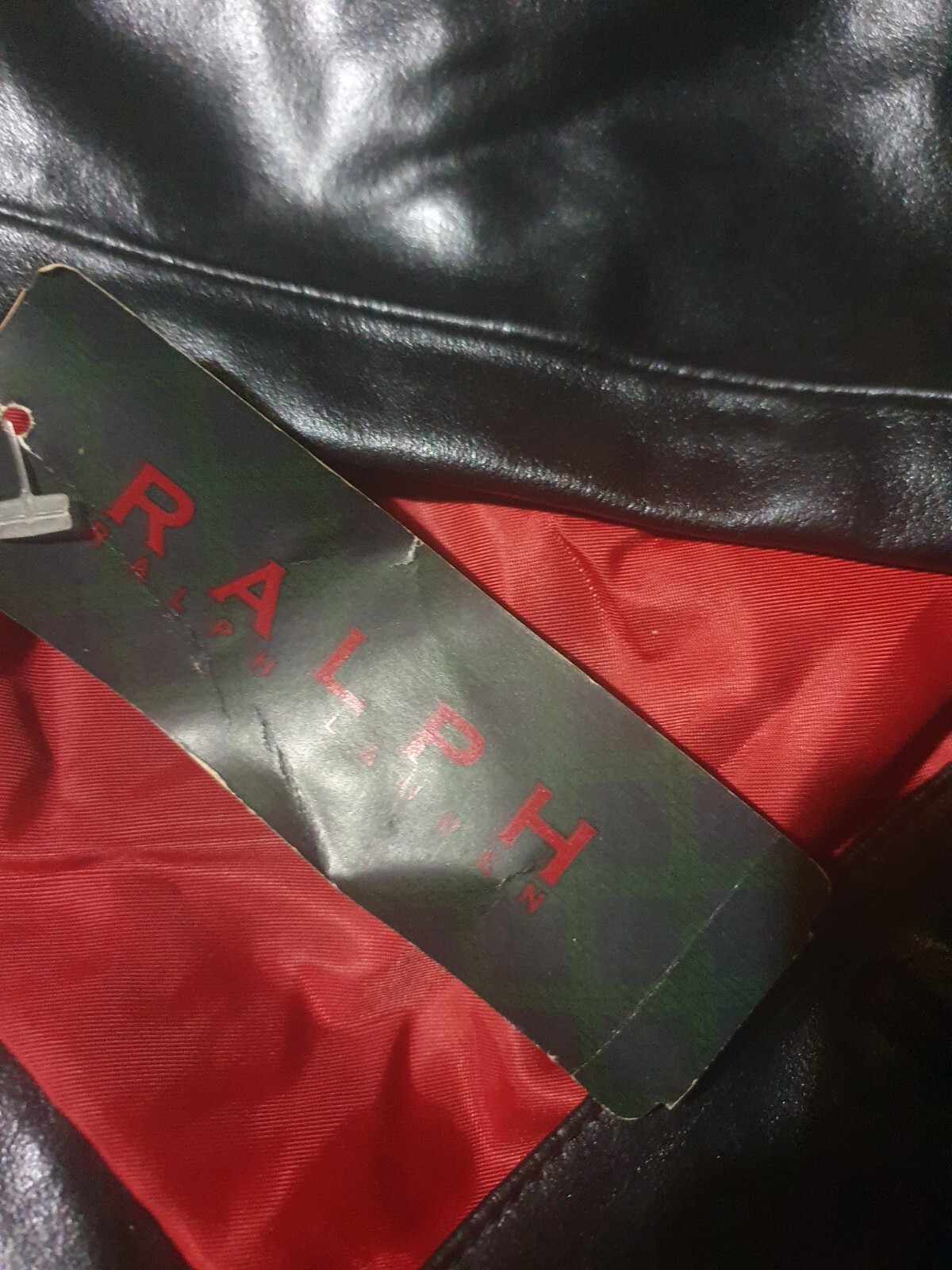 RALPH LAUREN brand new leather green  label" 1994 Hip Hop  Vintage Jacket M/S image 9