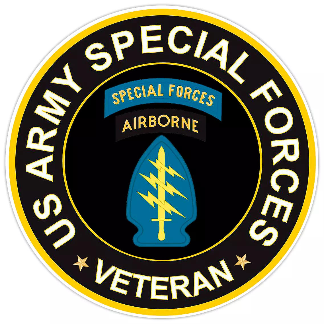 US Army Special Forces Veteran Bumper Sticker