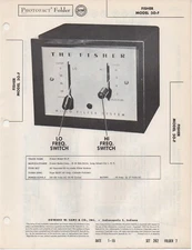1955 FISHER 50-F HI LO AUDIO FILTER SYSTEM SERVICE MANUAL PHOTOFACT SCHEMATIC