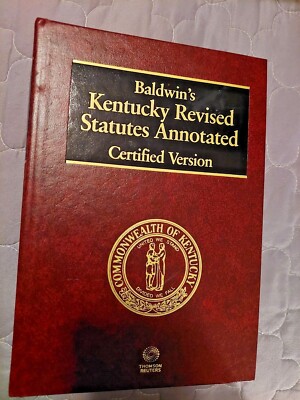 Baldwin's Kentucky Revised Statutes Annotated Chapters 317 To 335B Volume 23