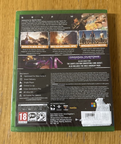 Xbox Series X One SAINTS ROW Criminal Customs Edition - NEW AND SEALED - Picture 2 of 3