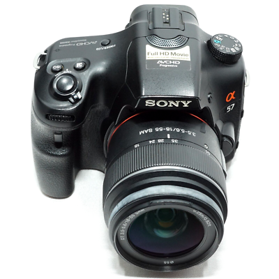 No Scratch!!]Sony Alpha SLT-A57 16.1MP DSLR Camera W/18-55mm f3.5