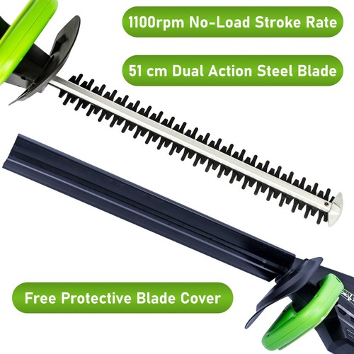 Mylek Cordless Hedge Trimmer Cutter 20V 4000mAh Li-ion Battery and Fast Charger - Picture 2 of 10