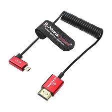 8K 2.1 Micro HDMI Right Angle to HDMI Ultra-Thin Coiled Cable for Atomos Ninja V