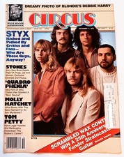 1979 CIRCUS MAGAZINE~COVER ONLY~STYX~VTG POSTER PINUP ART~TOMMY SHAW JAMES YOUNG