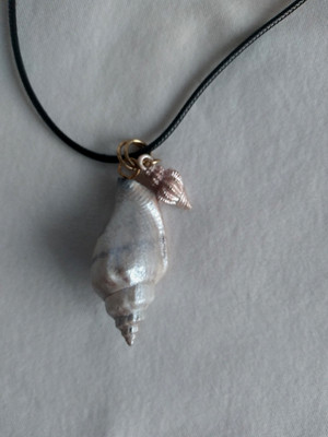 Boho Seashell NECKLACE 19''  Adj  Cord  Hippie US Gift Seller New