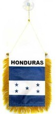 Honduras MINI BANNER FLAG GREAT FOR CAR  HOME WINDOW MIRROR HANGING 2 SIDE FI 