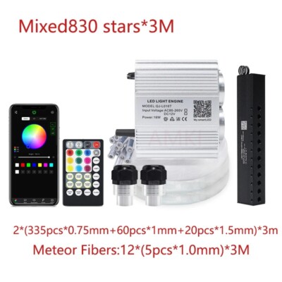 Dual Port 16W twinkle Meteor Ceiling APP RF Starry Sky Ceiling Car Roof star