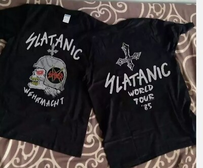 SLAYER グラフィックプリント Tシャツ ブラック 1985 Slayer Slaytanic Wehrmacht World Tour Shirt | eBay