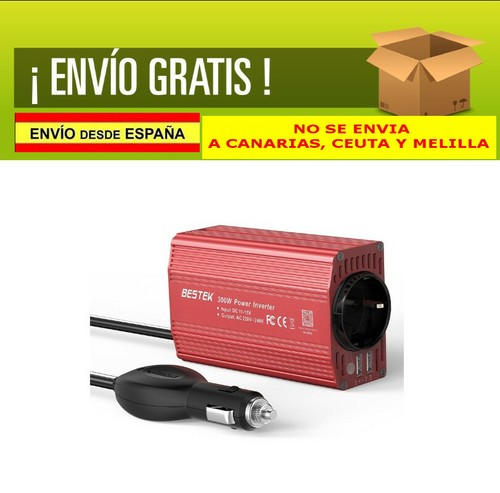 Inversor De 300W Coche 12v A 220v 1 Enchufe 2 USB De 3,1 | eBay