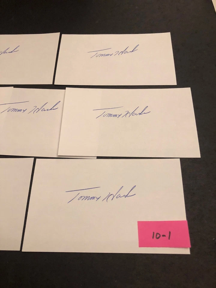 (Lote de 10) Tommy Harper Medias Rojas Firmado Índice 3x5 Tarjeta Autografiada Lote 10-1 Foto 4 de 4