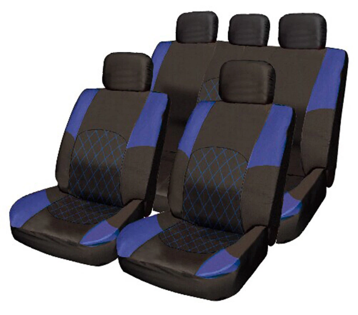 Royal blue top seat covers