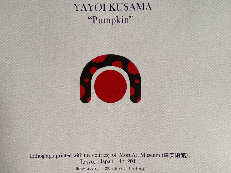 Yayoi Kusama Lithograph Mori Art Museum COA Original Numbered Limited