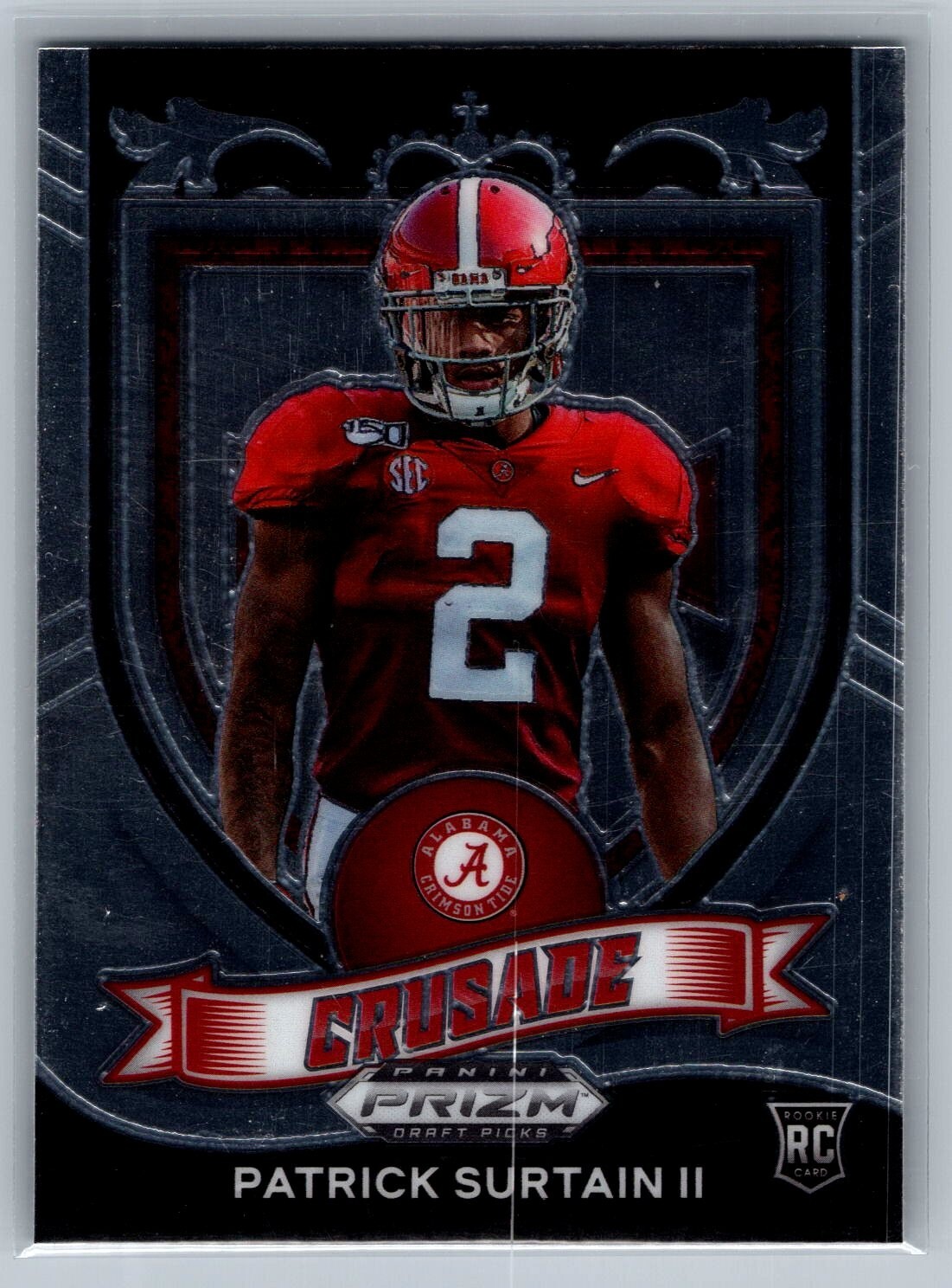2021 Prizm Draft Picks #178 PATRICK SURTAIN II Crusade Silver Prizm RC