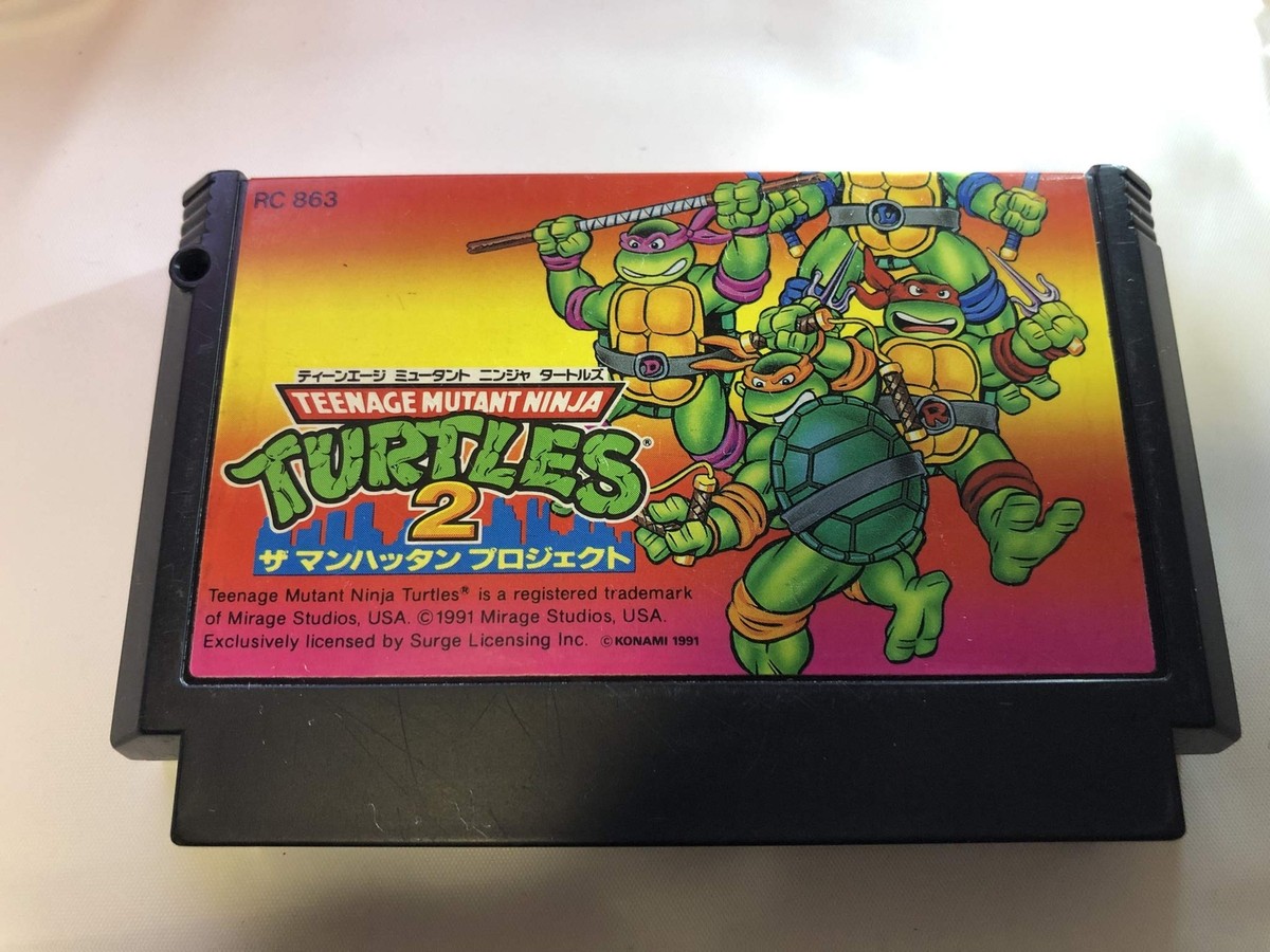 Teenage Mutant Ninja Turtles II : The Manhattan Project – Famicom (NTSC-J) – Complet Avec Boîte Et Manuel