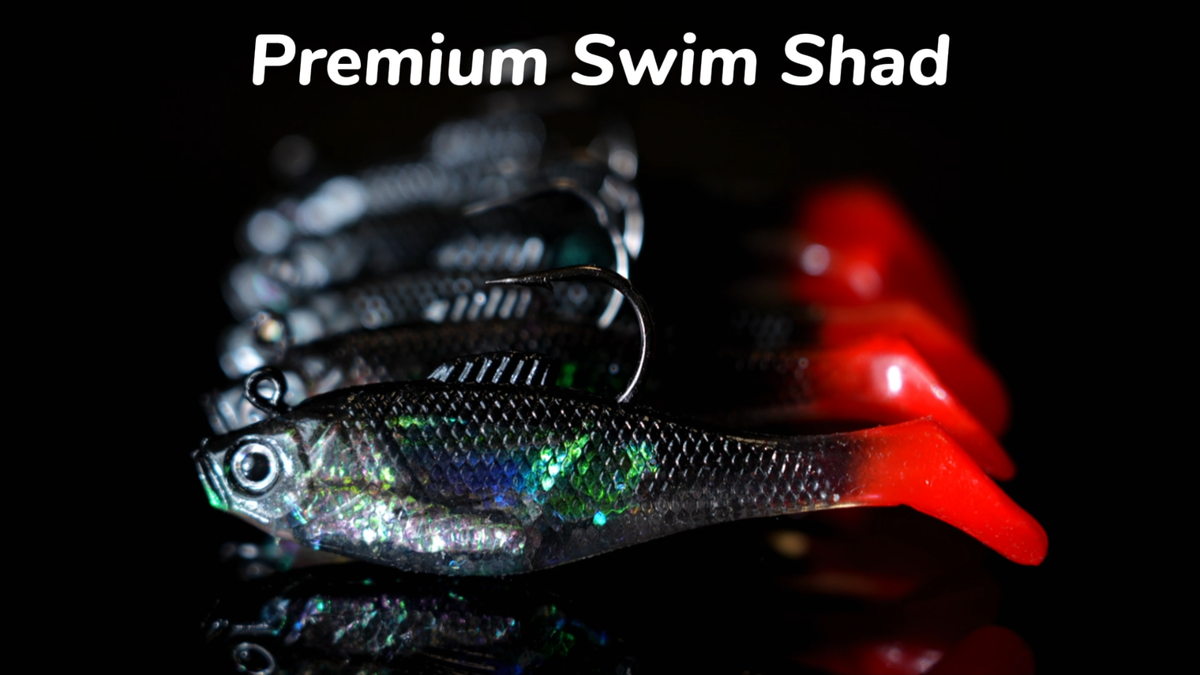 BLUEWING 4 Inch Swim Shad Lures - 4 Pack Soft Paddle Tail Swimbaits With Steel Hooks For Bass Fishing - View #6