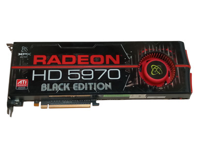 XFX Radeon HD 5970 Black 2GB GDDR5 PCIe 2.0x16 DVI-I(x2) Mini-DP Grafx ...