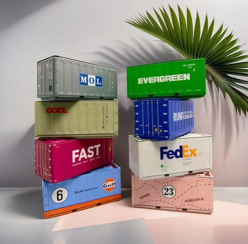 Mini Shipping Container Cargo Storage Box Stackable Desk Tidy *CHOOSE ...