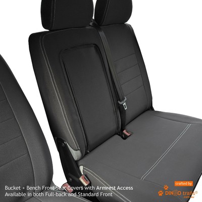Fit Volkswagen Vw Transporter T5 Standard Bucket Bench Seat Cover Armrest Access Ebay
