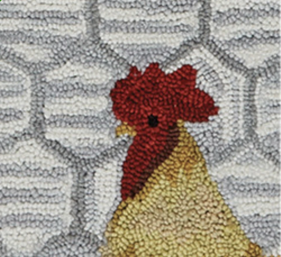 ROOSTER HOOKED DECORATIVE STOOL By PARK DESIGNS - Image 2 of 2