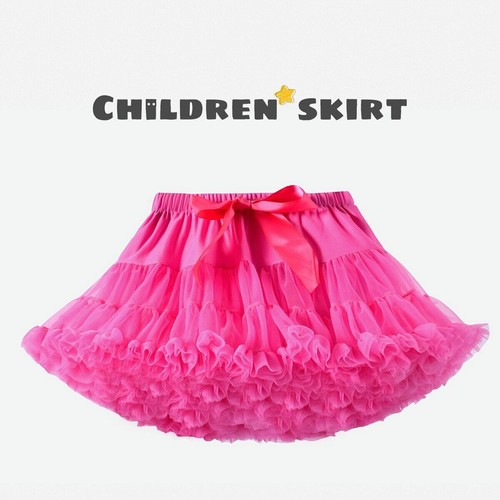 Skirts Solid Fluffy Tulle Princess Ball Gown Kids Ballet Party Performance Dress - Picture 29 of 39