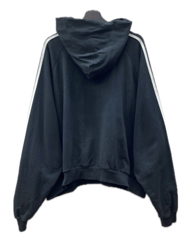 Balenciaga x adidas Hoodie Large Black Cotton Embroidered Pullover Used From Jap thumbnail 2