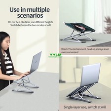 Adjustable Laptop Stand Aluminum Ergonomic Portable Riser MacBook PC Holder