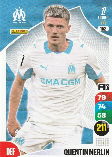 N° 152 - CARTE FOOT PANINI ADRENALYN 2025 / 2026 - QUENTIN MERLIN - MARSEILLE