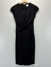 Reiss Maddox Twist Front Dress Women’s 2 Little Black Dress Cocktail Knee Length