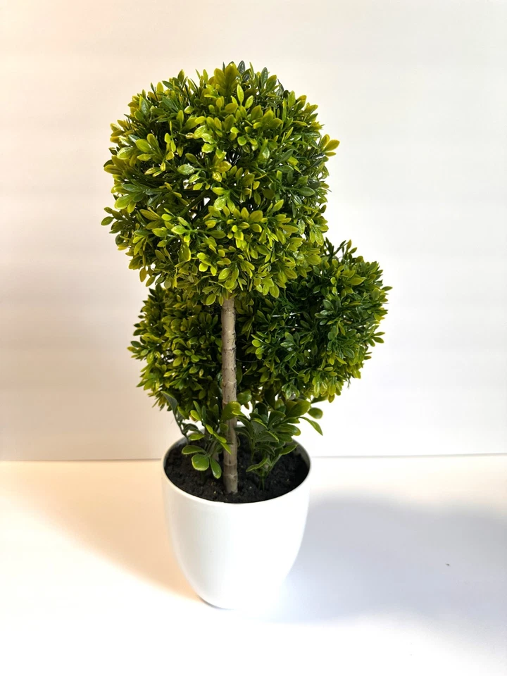 Árbol topiario de boj artificial imitación verde planta en maceta para decoración interior del hogar Foto 2 de 4