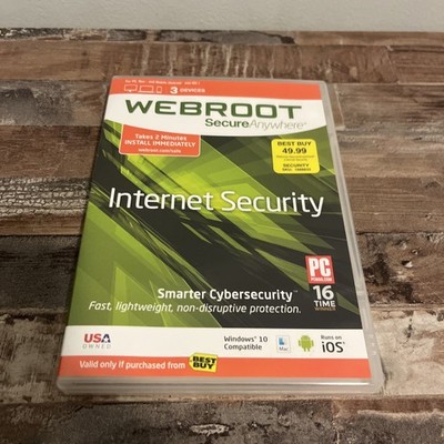 WEBROOT SECUREANYWHERE INTERNET SECURITY 2006-2017