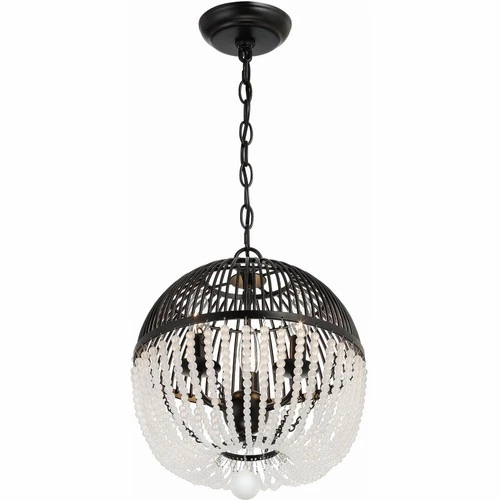 Crystorama Lighting - Duval - Three Light Pendant-Matte Black Finish - Picture 1 of 4