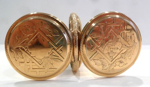 Ornate Antique Waltham 41.4 mm Gold Hunter Pocket Watch Case ONLY No Movement