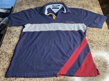 VTG Tommy Hilfiger Mens Y2K Colorblock Casual Polo Shirt Size Larg Y2K