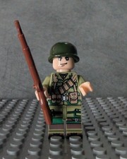 WW2 brick, American, US  Soldier, Soldat americain, compatible Sluban...