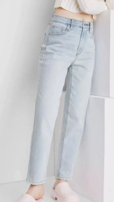 NEW Wild Fable Women's Super High Rise Tapered Jeans Light Wash Size 20