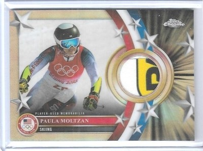 2026 TOPPS OLYMPIC CHROME PAULA MOLTZAN 3 COLOR RELIC PATCH CARD ~ ALPINE SKIING