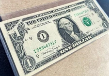 1988A $1 FRN MINNEAPOLIS "Insufficient Inking ERROR" - VF