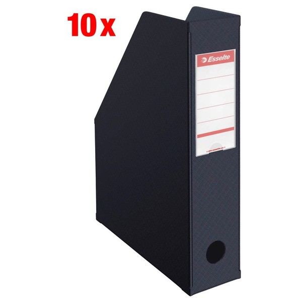 10 Esselte Stehsammler 56007 Schwarz Kunststoff, Din A4-image