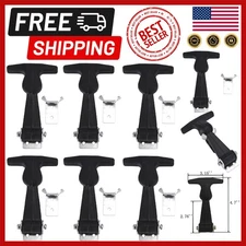 6 Pack of Versatile Rubber T-Handle Draw Latches - 56 lbs Capacity, Easy Install