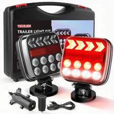 Wireless Trailer Lights, Magnetic Tow Lights, Rechargeable LED Wireless Trailer