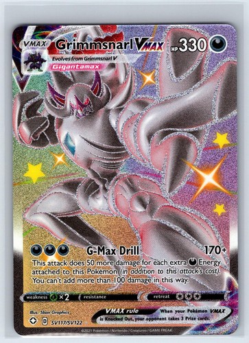 Grimmsnarl VMAX SV117/SV122 Holo VMAX Rare Shining Fates Shiny Vault Pokemon NM
