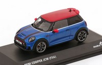 1:43 Solido Mini Cooper F56 John Cooper Works 2023 Bluemetallic/Red