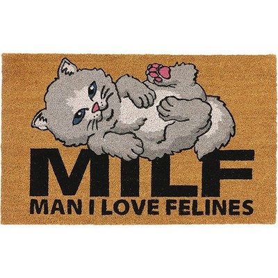 Rip N Dip  Man I Love Felines Door Mat Rug