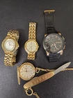 Vintage Lot of 4 Mens Wrist Watches, Seiko, Citizen, Bulova, Read Description!