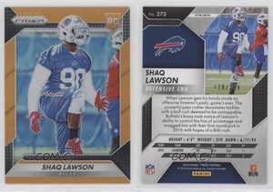 2016 Panini Prizm Rookie Orange Prizm /299 Shaq Lawson #273 Rookie RC