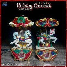 Tested 1992 Mr Christmas Holiday Carousel Lig...