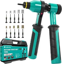 Rivet Nut Tool, Rivnut Tool, Professional Ratchet Nutsert Tool Kit, Nutsert Gun